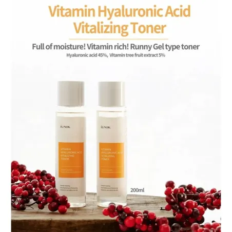 iUNIK Vitamin Hyaluronic Acid Vitalizing Toner - Vitamínové tonikum s kyselinou hyalurónovou