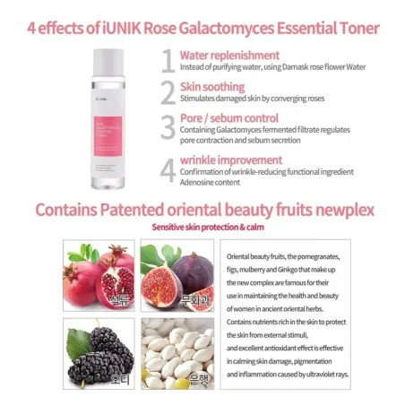 iUNIK Rose Galactomyces Essential Toner - esenciálny toner