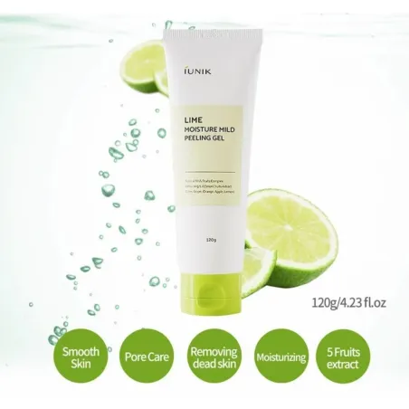 iUNIK Lime Moisture Mild Peeling Gel - mierny peelingový gél