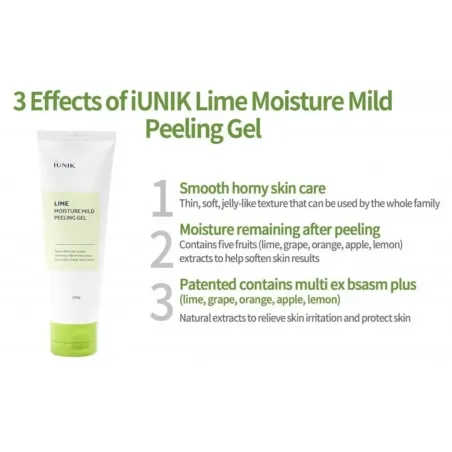 iUNIK Lime Moisture Mild Peeling Gel - mierny peelingový gél